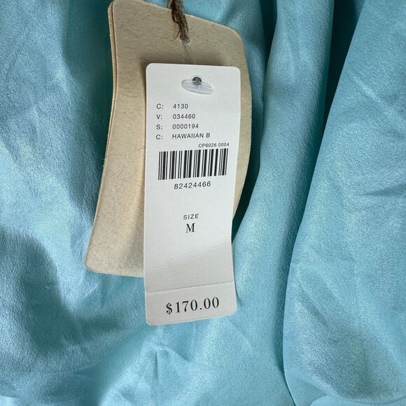 NWT Let Me Be Anthropologie Slim Bubble Dress Hawaiian Blue Size Medium - Picture 3 of 12